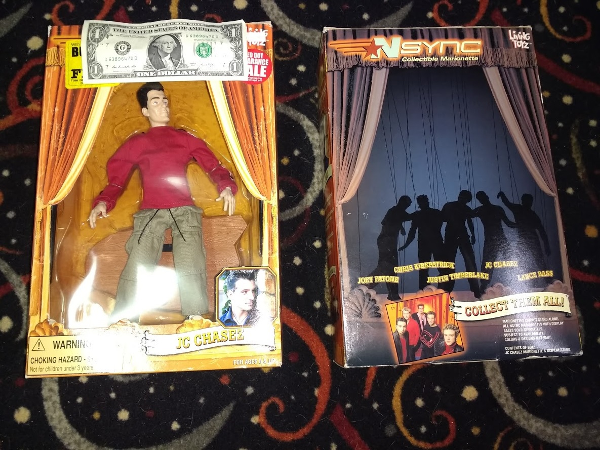 NSYNC Marionette JC Chasez Action Figure Doll - Lot of 2